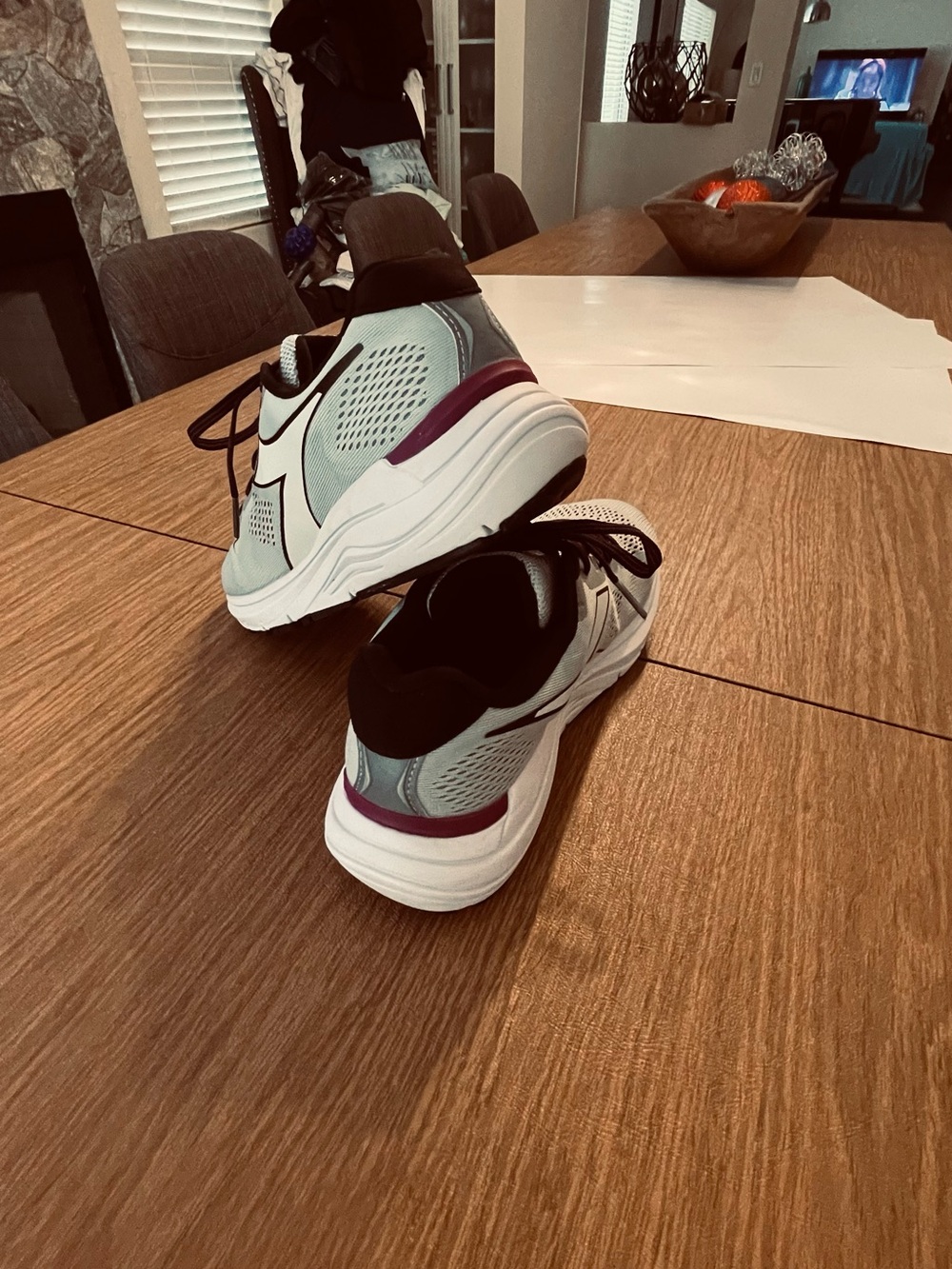 Mens Diadora tan/gray, black Ortholite Running Shoe - Picture 4 of 11